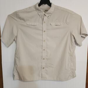 Mojo Sportswear Fishing Shirt Mens 4XL Vented Pockets Beige‎ Long Sleeves